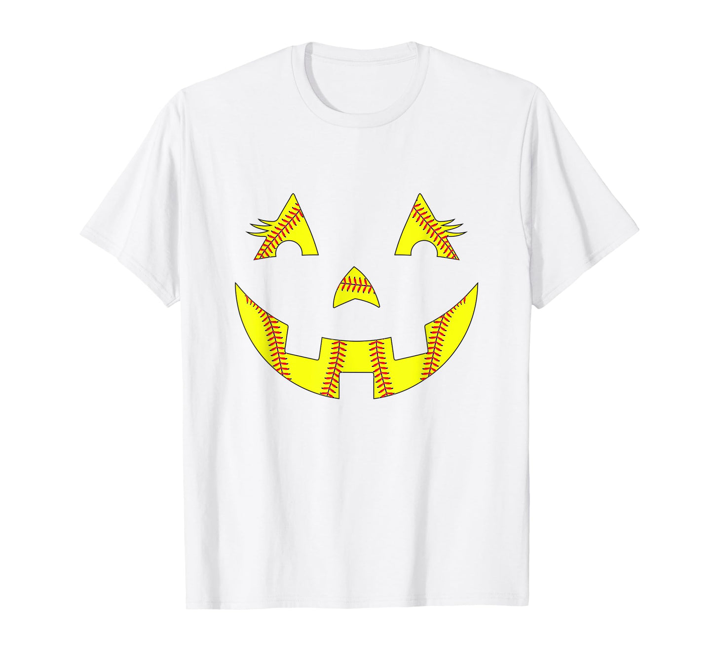 Jack O Lantern Softball Halloween Costume Mom Women Girls T-Shirt