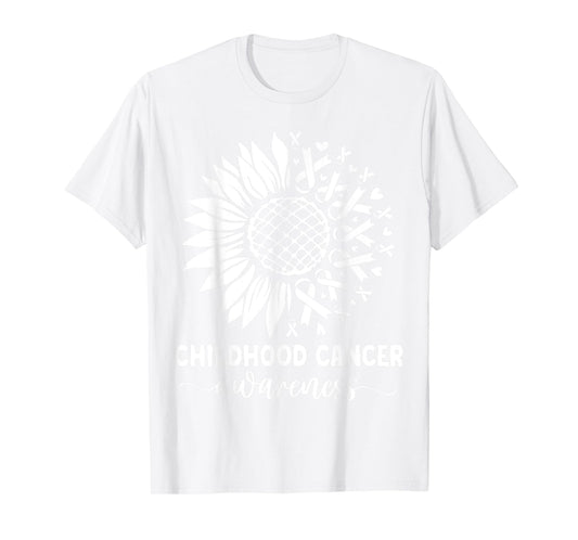 Childhood Cancer awareness Sunflower yellow childhood cancer T-Shirt