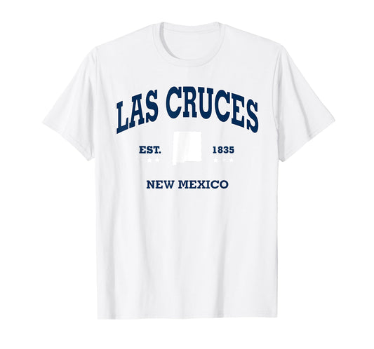 Las Cruces New Mexico NM Throwback Navy Vintage Athletic T-Shirt