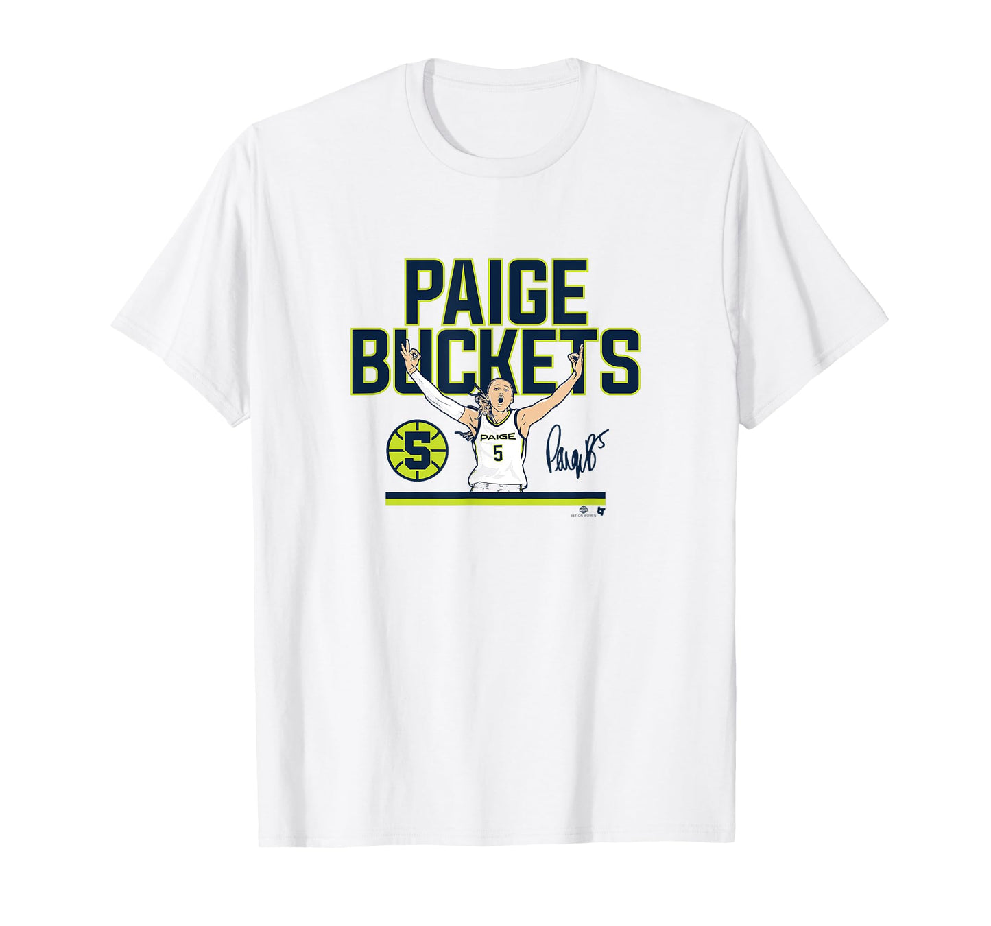 Paige Bueckers - Buckets Stripe (Gray) - Dallas Basketball T-Shirt