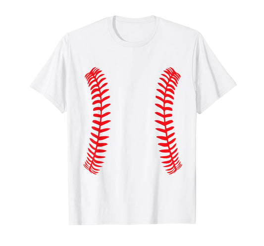 Baseball Stitches T-Shirt Ball Double Stitches Softball T-Shirt