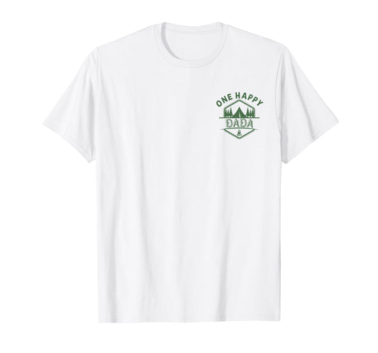 One Happy Dada First Birthday Camping Matching Family Party T-Shirt
