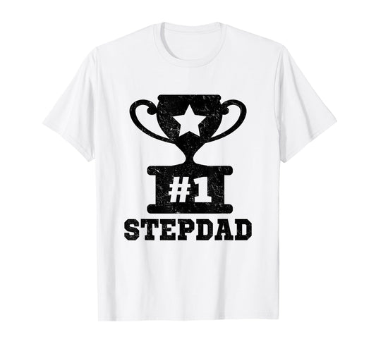 #1 Stepdad Number One Stepdad Stepfather Funny Father's Day T-Shirt