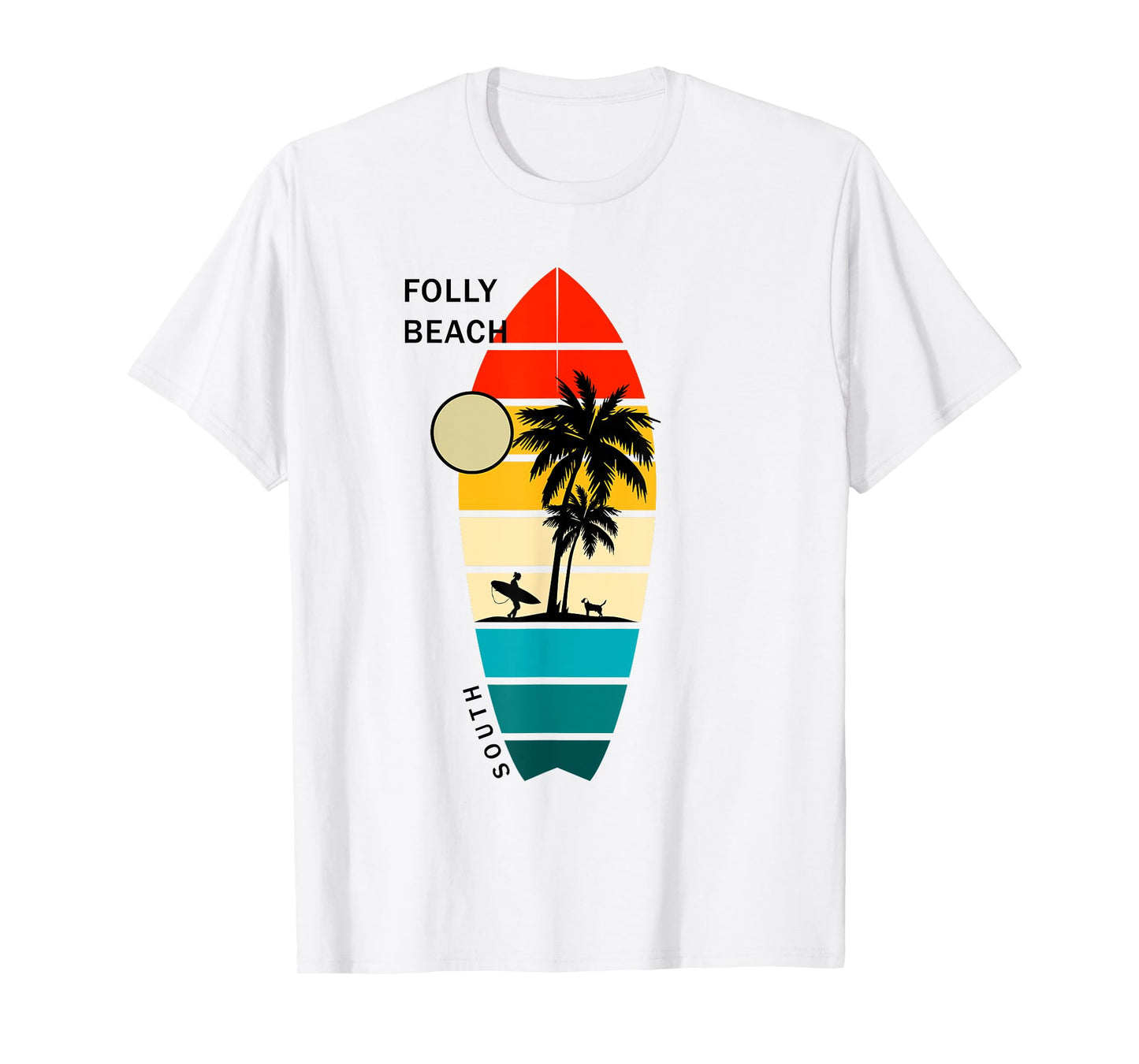 Retro Folly Beach South Carolina Surfboarders Surfers Men Women Kids T-Shirt