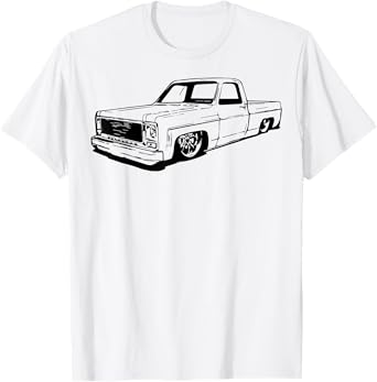 Vintage 73-87 Mini C10 Truck Slammed Graphic Dad Gag Father T-Shirt