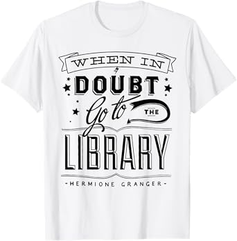 When In Doubt Go To The Library Teacher Vintage Book Lovers T-Shirt