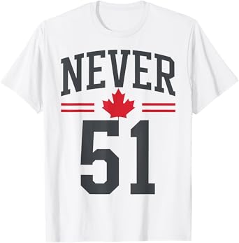 Never 51St State - Usa Canada & American Unity Retro Vintage T-Shirt