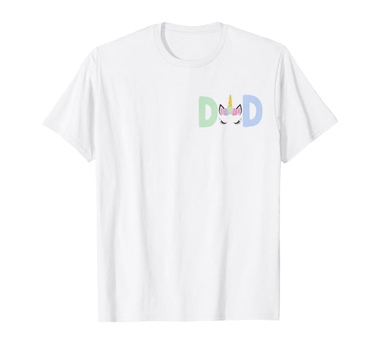 Unicorn Dad First Birthday Girl Family Matching Mama Party T-Shirt