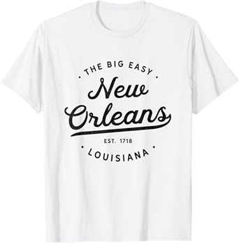 Classic Retro Vintage New Orleans Louisiana Casual Big Easy T-Shirt