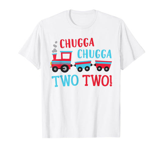 Chugga Chugga Two Two 2nd Birthday Boy Train Toys Theme T-Shirt