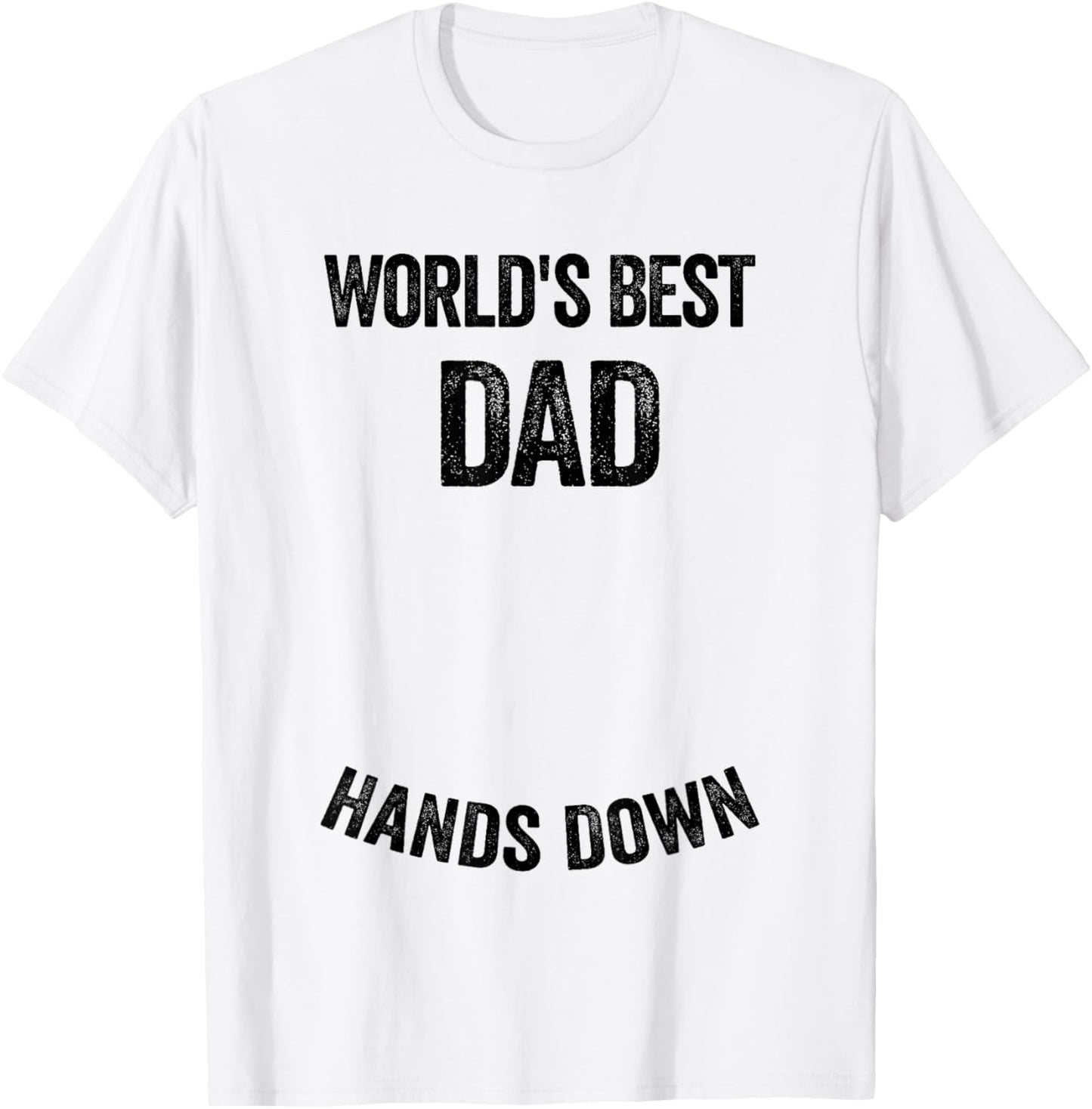 World's Best Dad Hands Down Make a Handprint T-Shirt