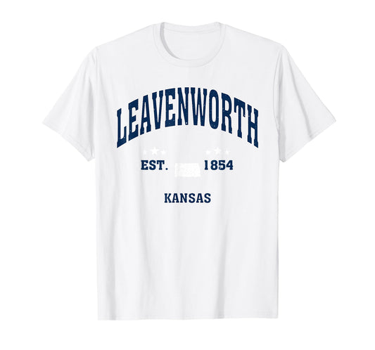 Leavenworth Kansas KS Throwback Vintage Athletic T-Shirt
