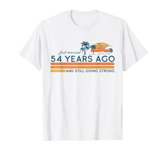 1971 54th 54 Years of Marriage Retro Wedding Anniversary T-Shirt