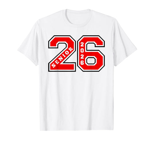 CLASS OF 2026 - RED LETTERMAN STYLE SENIOR CLASS 26 T-Shirt