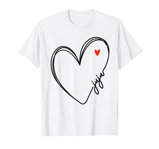 Cute juju With Heart Girl Women Mom Mother T-Shirt