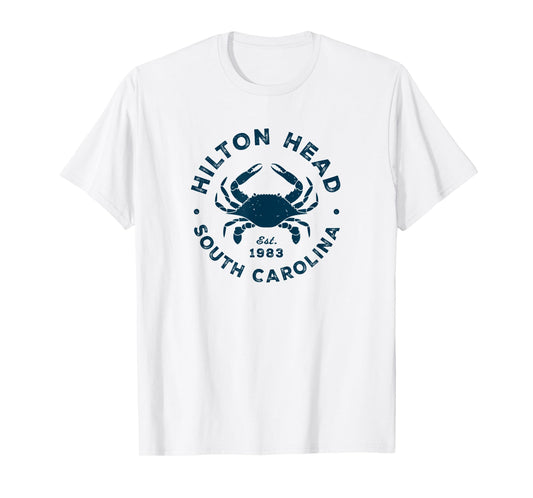 Vintage Hilton Head Island SC South Carolina Crab Souvenir T-Shirt