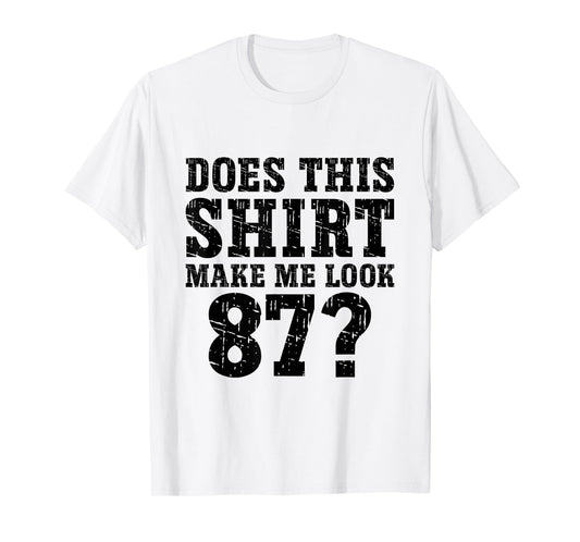 Vintage 87 Year Old Gifts 87th Birthday Decorations Men T-Shirt