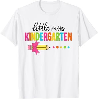 Little Miss Kindergarten Girl Back To School Kindergarten T-Shirt