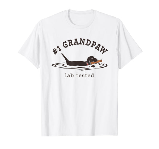 #1 Grandpaw Lab Tested Pun - Labrador Retriever Grandpa T-Shirt
