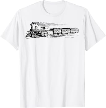 Sheldon Retro Vintage Train Steam Locomotive History Teacher T-Shirt for Men Women Girls Kids