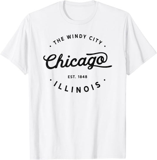 Classic Vintage Retro Chicago Illinois Windy City USA Gift T-Shirt