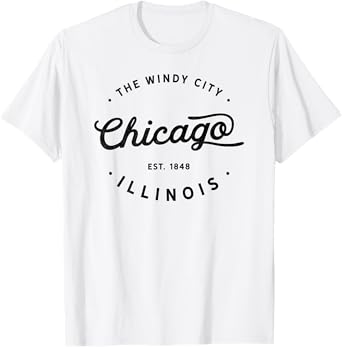 Classic Vintage Retro Chicago Illinois Windy City USA Gift T-Shirt