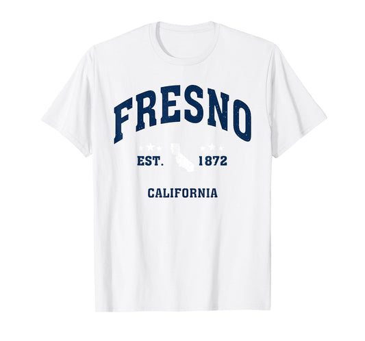 Fresno California CA Throwback Vintage Athletic T-Shirt