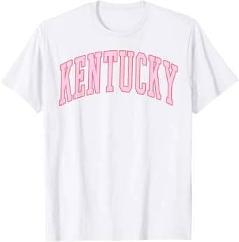 Kentucky Vintage Preppy Varsity Pink Sports T-Shirt