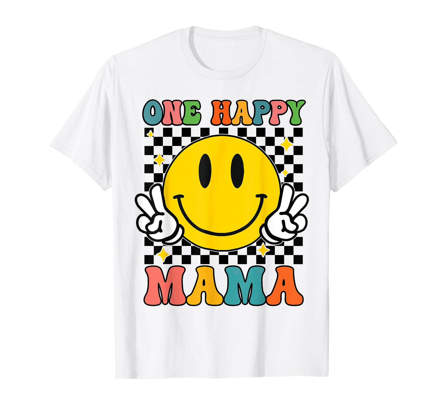 One Happy Dude Mama Happy Face 1st Birthday Family Matching T-Shirt
