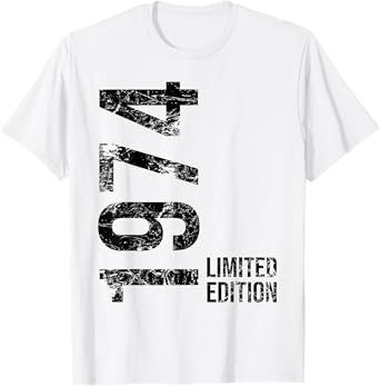 51st Birthday 51 Years Old Man Woman Vintage 1974 T-Shirt