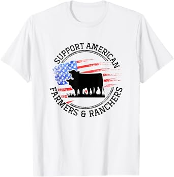 Support American Farmers & Ranchers Local Farmers Farming T-Shirt