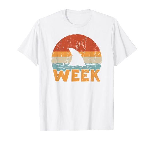 Shark Vintage Ocean Wildlife Week Summer 2025 Shark Lovers T-Shirt