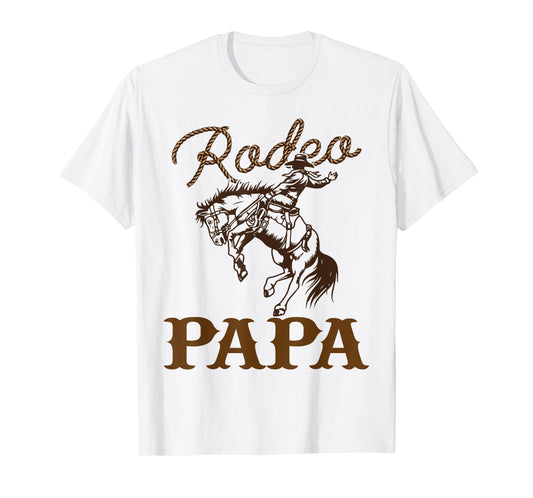 Papa Birthday Cowboy Cowgirl Western Rodeo Dad Bday Party T-Shirt