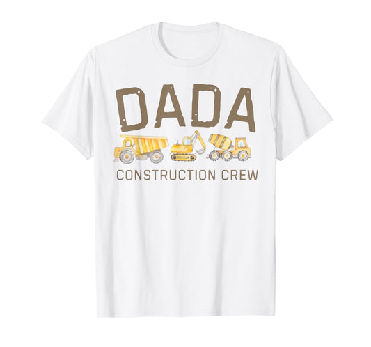Funny Dada Construction Crew Excavator Kids Matching Family T-Shirt