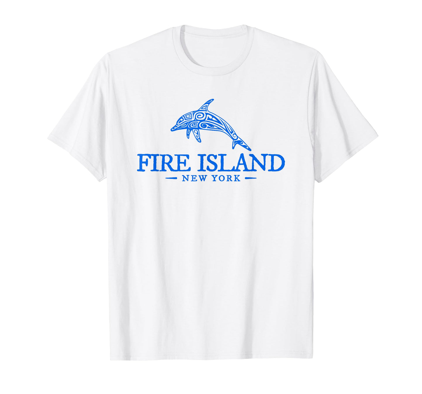 Fire Island New York Dolphin Mens Women Beach Souvenir T-Shirt