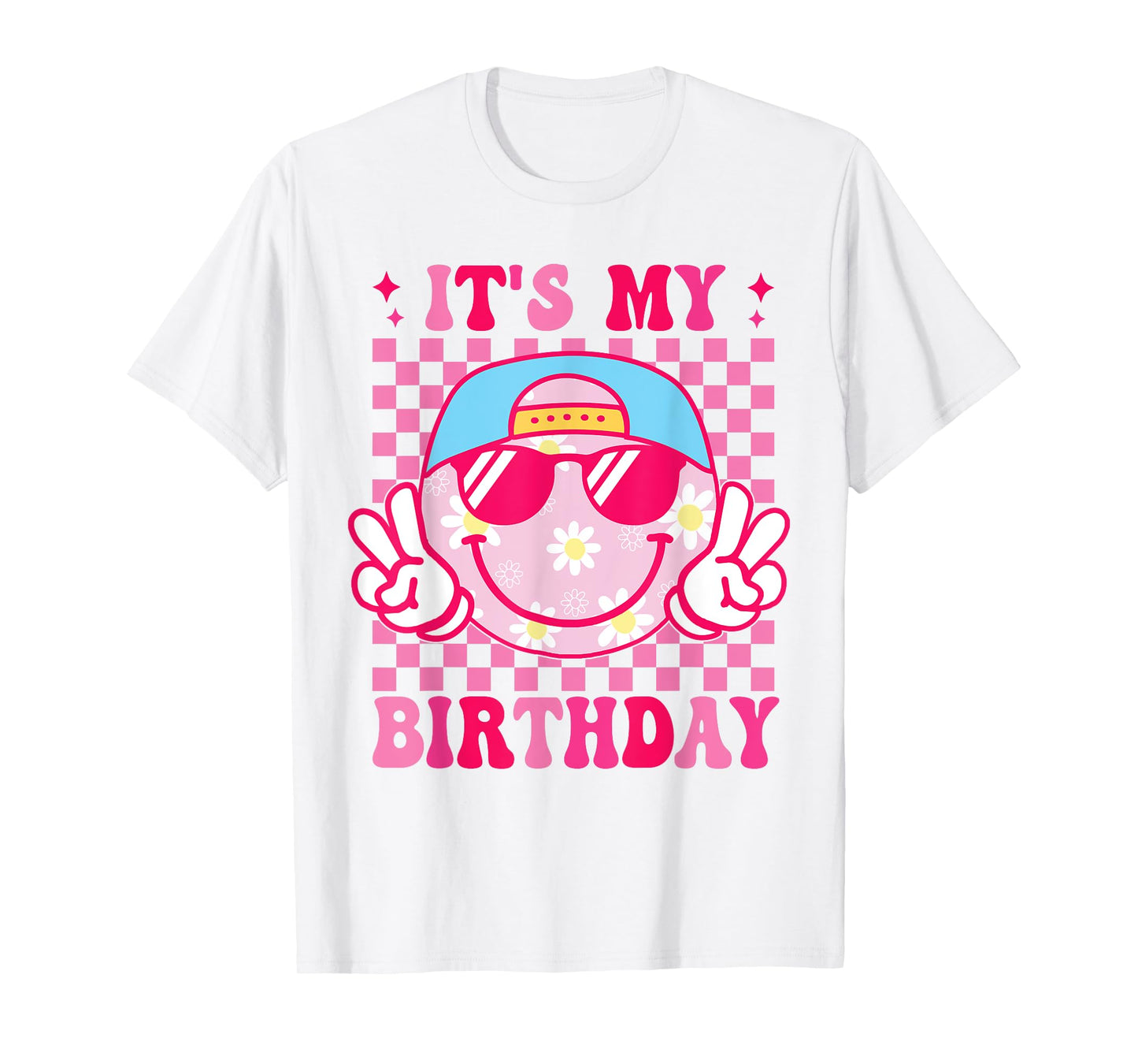 Groovy It's My Birthday Women Teens Girls Kids Bday Party T-Shirt