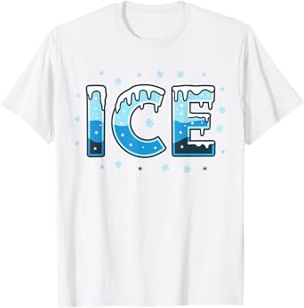 Ice Shirt Adult Kids Men Women Fire And Ice Costume T-Shirt