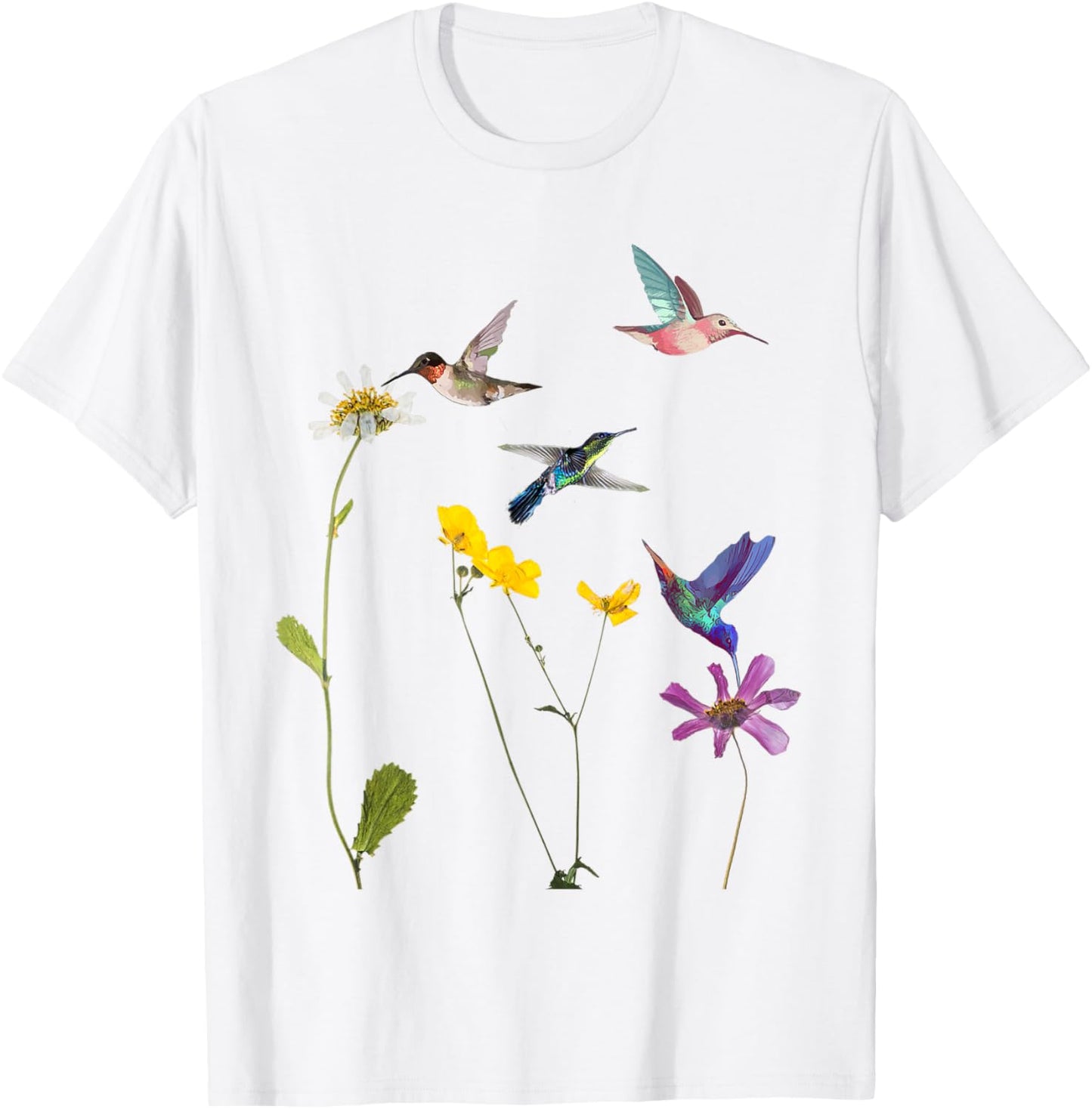Hummingbird and Flowers tshirt T-Shirt