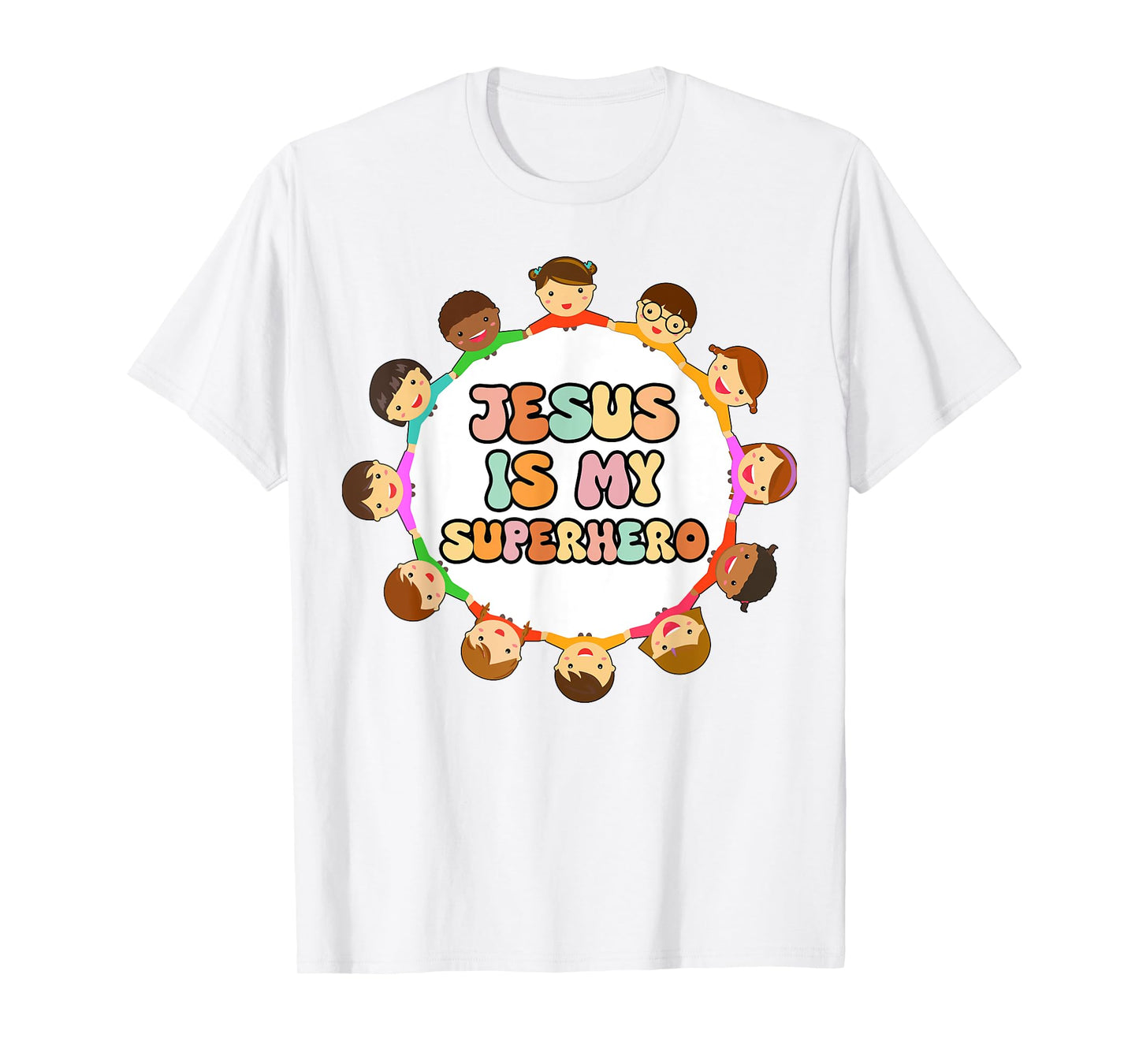 Toddler Girls Jesus is My Superhero Christian Sister God Mom T-Shirt