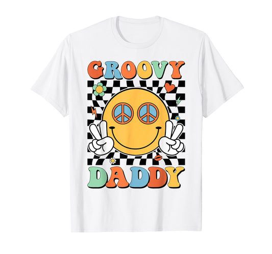 Groovy Daddy Matching Family 70s 80s Retro Hippie Costume T-Shirt