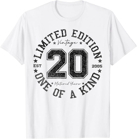 20 Year Old Gifts Vintage 2005 Limited Edition 20th Birthday T-Shirt