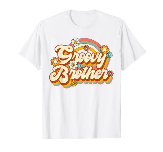 Retro Groovy Brother Family Birthday 60s 70s Hippie Costume T-Shirt