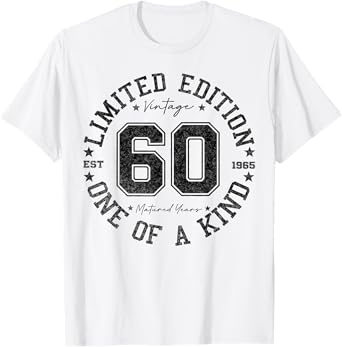 60 Year Old Gifts Vintage 1965 Limited Edition 60th Birthday T-Shirt