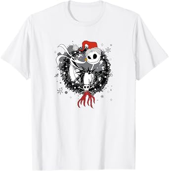 Disney The Nightmare Before Christmas Jack & Zero Wreath T-Shirt
