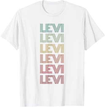 First Name LEVI Boy Retro Personalized Birthday Father Son T-Shirt