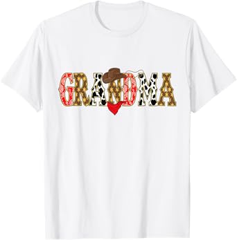 Grandma Western Family Matching Birthday Cowboy Cowgirl T-Shirt