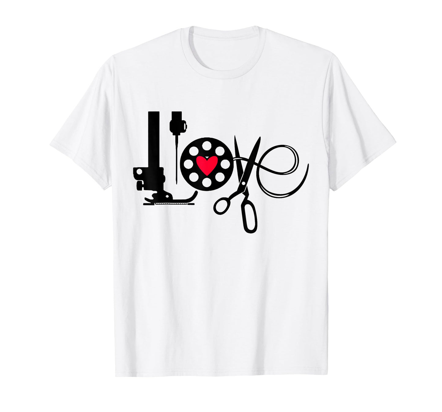 QuiltIing Sewing Heart Love Quilting Quilter Sewer Sewing T-Shirt