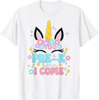 Preschool Here I Come Unicorn Girls Kids Back To School T-Shirt