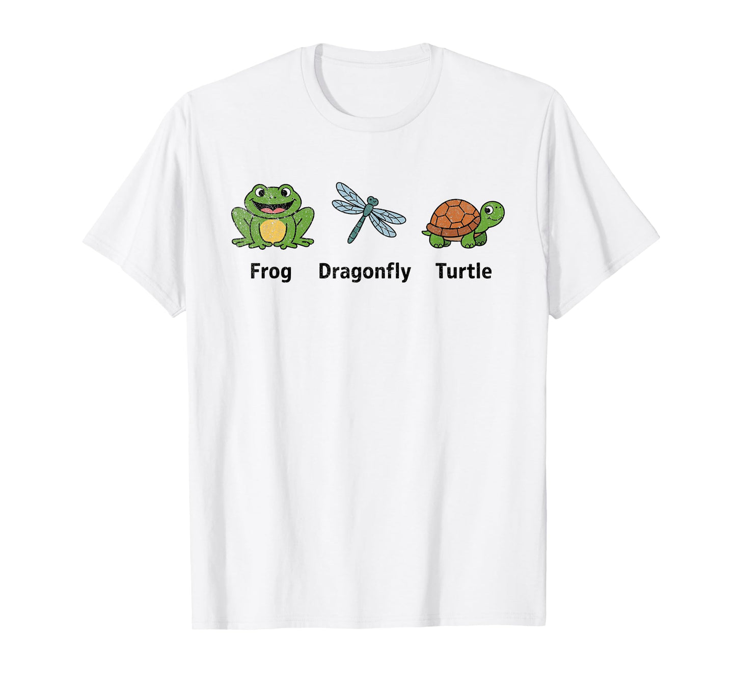 Frog Dragonfly Turtle Funny T-Shirt