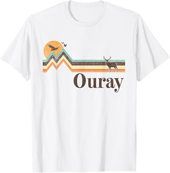 Ouray Colorado 70s 80s Retro Vintage Men Women Distressed T-Shirt